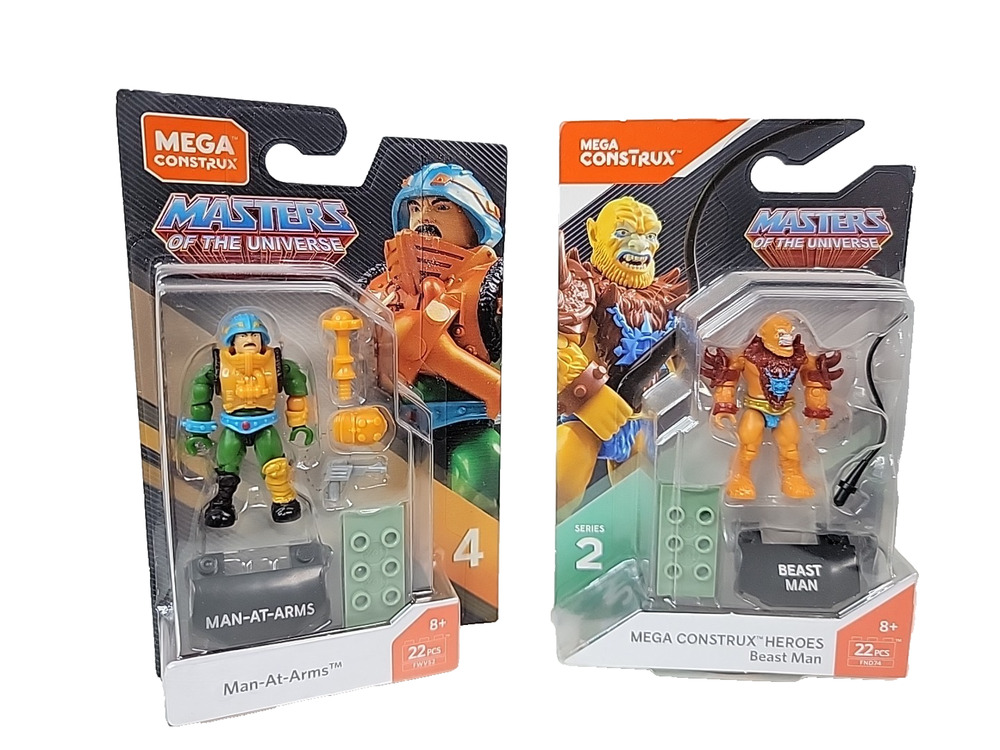 MEGA Construx Masters of the Universe MAN AT ARMS & BEAST MAN SERIES 4 & 2 MOTU